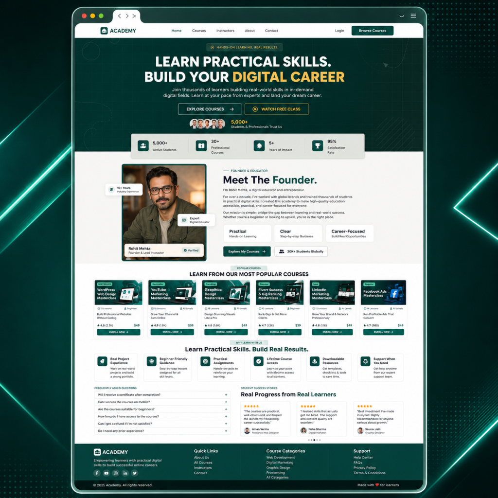 Academy – Modern Online LMS & Course Selling Website