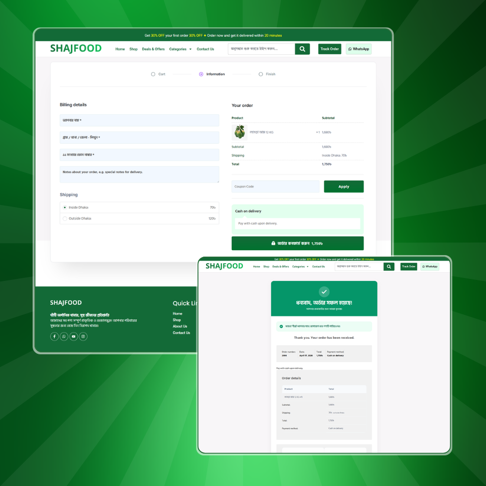 ShajBazar Organic Food – Premium WordPress E-Commerce Website - Image 5