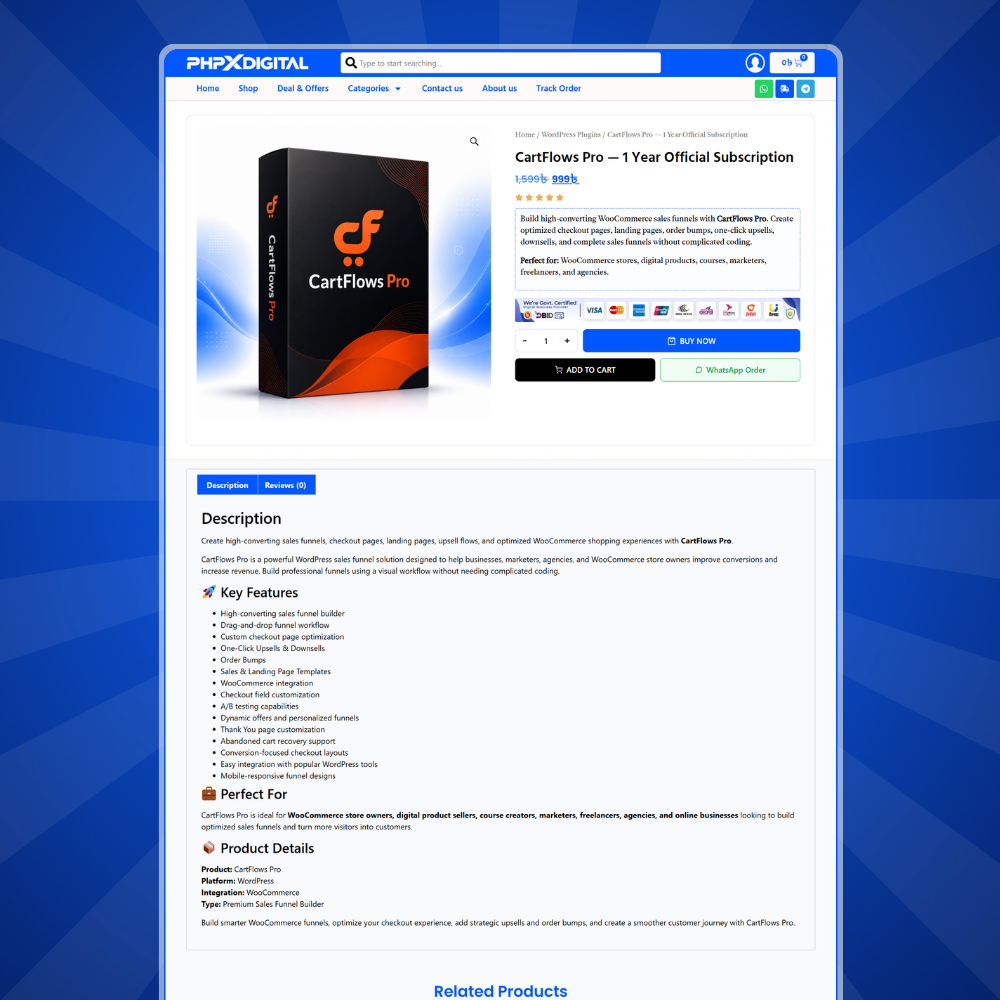 PHPXDIGITAL – Premium WordPress Digital Product Selling, License & Downloadable E-Commerce Website - Image 2