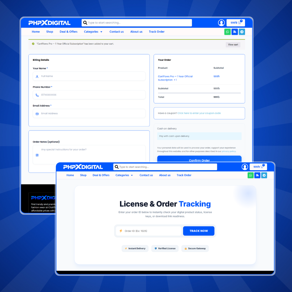 PHPXDIGITAL – Premium WordPress Digital Product Selling, License & Downloadable E-Commerce Website - Image 4