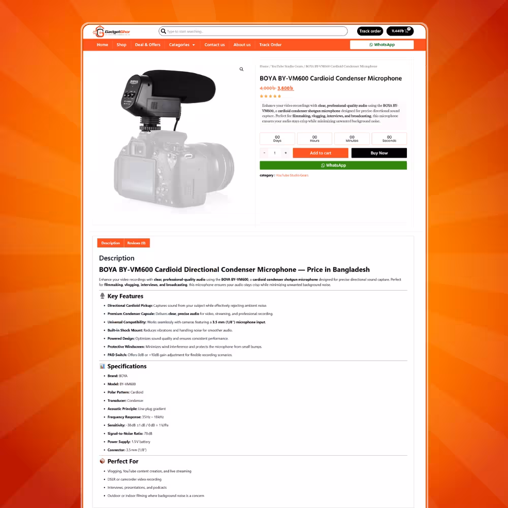 GadgetGhor – Premium WordPress Gadget, Electronics & Mobile Accessories E-Commerce Website - Image 4